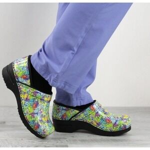 New SANITA Women's Multicolour Smart Step Clogs Size 40 - US 9